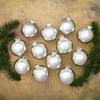 12ct Shiny Silver Glass Ball Christmas Ornaments 2.75" (70mm) view 2