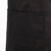 Adult black cotton apron measuring 95 x 70 cm view 3