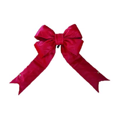 Vickerman 24" Red Nylon Decorative Christmas Bow, Indoor and Outdoor Use
