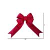 Vickerman 24" Red Nylon Decorative Christmas Bow, Indoor and Outdoor Use view 2