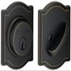 Schlage B60 N CAM 716 Deadbolt with Camelot Trim, Keyed 1 Side, Highest Residential Security, Aged Bronze view 1