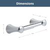 Franklin Brass Somerset (1-Pack) Toilet Paper Holder Polished Chrome Tissue Roll Holder for Bathroom Organization and Storage Spring-Loaded Toilet Tissue Holder Wall Bathroom Accessories 139568 view 4