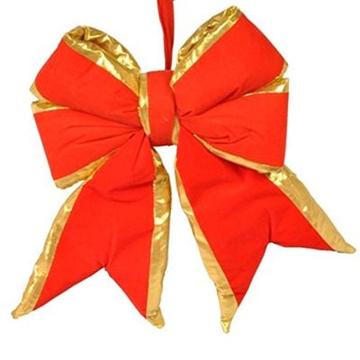 Queens of Christmas 12" Red Bow with Gold Trim
