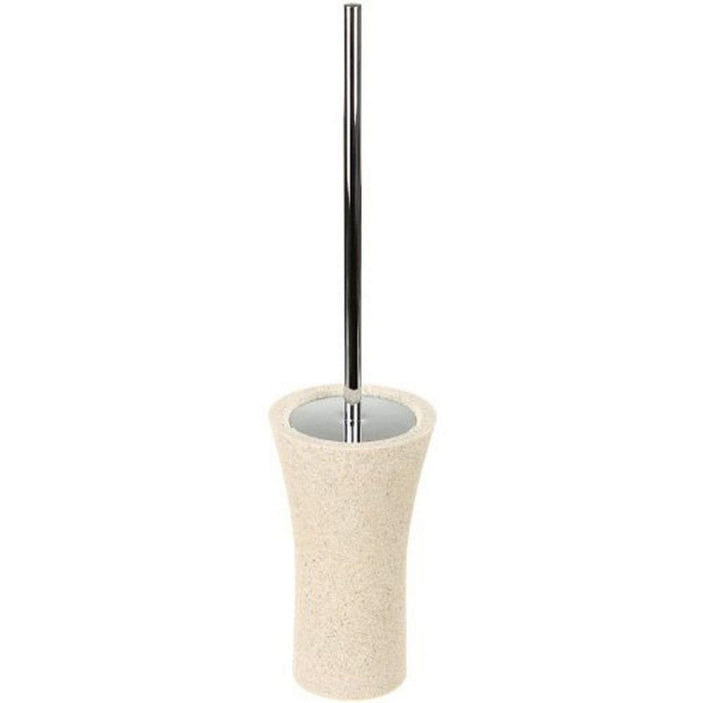 Gedy by Nameek's AU33-03 Gedy Flaca Aucuba Brush Holder, 2" L x 4.25" W, Transparent, 4.25" x 4.25" x 19.11", Natural Sand
