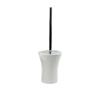 Gedy by Nameek's AU33-02 Gedy Flaca Aucuba Brush Holder, 2" L x 4.25" W, Transparent, 4.25" x 4.25" x 19.1", White view 1