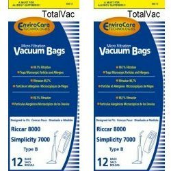 24 Bags for Simplicity/Riccar Type B Vacuum Bags