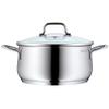 WMF Brilliant 6-Piece Induction Saucepan Set with Glass Lid, Matt Cromargan Stainless Steel, Induction Pots Set, Uncoated view 2