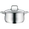 WMF Brilliant 6-Piece Induction Saucepan Set with Glass Lid, Matt Cromargan Stainless Steel, Induction Pots Set, Uncoated view 3