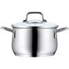 WMF Brilliant 6-Piece Induction Saucepan Set with Glass Lid, Matt Cromargan Stainless Steel, Induction Pots Set, Uncoated view 4