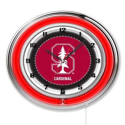 Holland Bar Stool Co. Stanford University 19" Double Neon Wall Clock