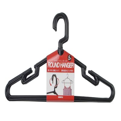 Sawafuji RD-05 Round Hanger, Set of 5, Black