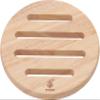 Fuji Boeki 96034 Trivet, Trivet, Length 6.7 x Width 6.7 x Height 0.5 inches (17 x 17 x 1.2 cm), Natural, Round, Wood, Natural Wood, Pot Mat, Bonheur view 1