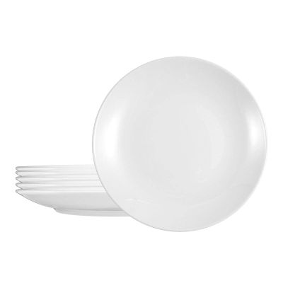 Seltmann Weiden Commercial Dinnerware, Meran Porcelain Flat Coup Plate, Small Dinner Plate, White, 10-Inch, Set of 6