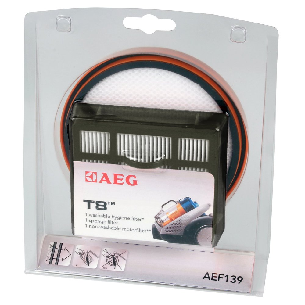 AEG AEF 139 Filter Set for Bagless Vacuum Cleaner T 8