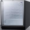 Summit SWC6GBLSHADA Wine Chiller Beverage Refrigerator, Glass/Black view 2