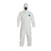 Dupont Tyvek TY127S Coverall, Attached Hood, Elastic Wrists & Ankles, 3X Large - 25/Case view 1