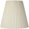10" Top x 17" Bottom x 14 1/2" High x 14 3/4" Slant Lamp Shade Replacement Large Ivory White Bell Round Traditional Pleated Spider Harp Finial - Springcrest view 1