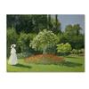 Trademark Fine Art Jeanne Marie Lecadre in The Garden by Claude Monet Canvas Wall Artwork, 18 by 24-Inch view 1
