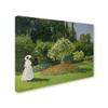 Trademark Fine Art Jeanne Marie Lecadre in The Garden by Claude Monet Canvas Wall Artwork, 18 by 24-Inch view 2