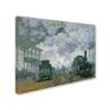 Trademark Fine Art Gare Saint-Lazare Arrival of a Train by Claude Monet Canvas Wall Artwork, 18 by 24-Inch view 2