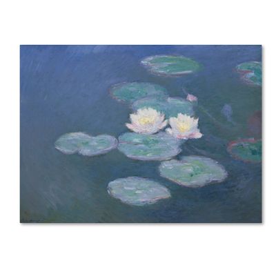 Trademark Fine Art Waterlilies Evening by Claude Monet Canvas Wall Artwork, 18 by 24-Inch