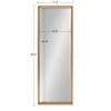 Kate and Laurel Calter Modern Framed Full Length Beveled Wall Mirror, 17.5x49.5 Gold view 3