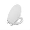 KOHLER K-4009-0 Reveal Round Toilet Seat, with Grip-Tight Bumpers, Quiet-Close Seat, Quick-Release Hinges, Quick-Attach Hardware, No Slam Toilet Seat, White view 1