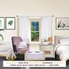 Indian Selections White with Gold Tab Top Sheer Sari Curtain/Drape/Panel - 43W x 63L - Pair view 3