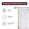 Indian Selections White with Gold Tab Top Sheer Sari Curtain/Drape/Panel - 43W x 63L - Pair view 4