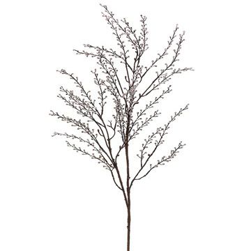 Arcadia Silk Plantation 45" Mini Flocked Seed Spray Lead Brown (Pack of 12)