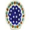 Polmedia Polish Pottery Tea Bag or Lemon Plate - Mosquito Pattern Handmade in Boleslawiec Poland by Ceramika Artystyczna + Certificate of Authenticity view 2