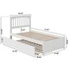 Atlantic Furniture AR8722012 Mission Platform Bed with Twin Size Urban Trundle, Twin, White view 2