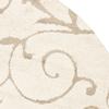 SAFAVIEH Florida Shag Collection Area Rug - 4' Round, Cream & Beige, Scroll Design, Non-Shedding & Easy to Clean, High-Low Plush Pile, Ideal for Living Room, Bedroom, Dining Space (SG455-1113) view 3