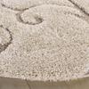 SAFAVIEH Florida Shag Collection Area Rug - 4' Round, Cream & Beige, Scroll Design, Non-Shedding & Easy to Clean, High-Low Plush Pile, Ideal for Living Room, Bedroom, Dining Space (SG455-1113) view 4