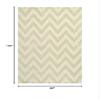 SAFAVIEH Cambridge Collection 8' x 10' Light Green / Ivory CAM139B Handmade Chevron Premium Wool Area Rug view 2