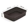 Curver 203415 Rattan-Look Office Basket, A5 Size, Polypropylene, Chocolate, chocolate, 25,6 x 20 x 6 cm view 2