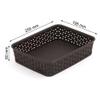 Curver 203415 Rattan-Look Office Basket, A5 Size, Polypropylene, Chocolate, chocolate, 25,6 x 20 x 6 cm view 4