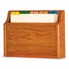 Wooden Mallet Square Bottom File Holder, Letter Size, Medium Oak view 1