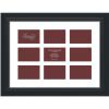 Craig Frames 21834700BK 17 by 23-Inch Black Picture Frame, Single White Collage Mat with 9-4 by 6-Inch Openings view 1