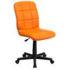 Flash Furniture Clayton Mid-Back Orange Quilted Vinyl Swivel Task Office Chair view 1