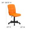 Flash Furniture Clayton Mid-Back Orange Quilted Vinyl Swivel Task Office Chair view 3