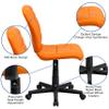 Flash Furniture Clayton Mid-Back Orange Quilted Vinyl Swivel Task Office Chair view 4