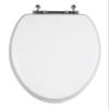 TOPSEAT TinyHiney Potty Elongated Toilet Seat, Adult/Child, w/Chromed Metal Hinges (Elongated White) view 2