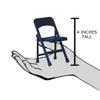Dark Blue Folding Chair for Wrestling Action Figures view 2