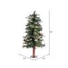 Vickerman 3' Mixed Country Alpine Artificial Christmas Tree, Warm White Dura-Lit LED Lights - Faux Christmas Tree - Seasonal Indoor Home Decor view 2