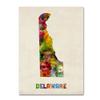 Trademark Fine Art Delaware Map by Michael Tompsett Canvas Wall Art, 18 by 24-Inch view 1