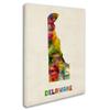 Trademark Fine Art Delaware Map by Michael Tompsett Canvas Wall Art, 18 by 24-Inch view 2