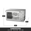 Waring Commercial WCO250X Quarter Size Pan Convection Oven, 120V, 5-15 Phase Plug view 3