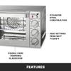 Waring Commercial WCO250X Quarter Size Pan Convection Oven, 120V, 5-15 Phase Plug view 4