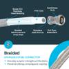 Eastman 20 inch Steel-Flex Braided Faucet Connector, 1/2 Inch FIP x 3/8 Inch Compression, Stainless Steel Faucet Supply Line, 48005N view 4